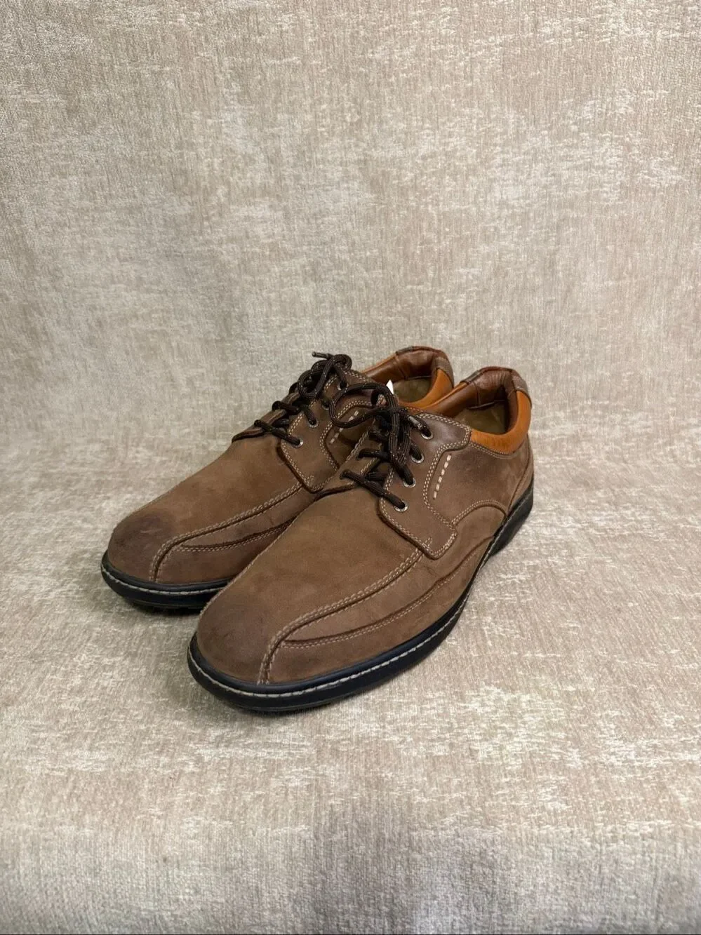 Johnston & Murphy Men’s Leather Lace Up XC4 Oxford Casual Shoes Brown Size 12